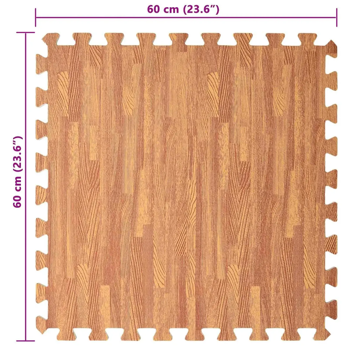 Brown EVA Foam Pool Ground Mat Set of 12