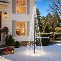 Premium Christmas Cone Tree with 310 Cold White LEDs