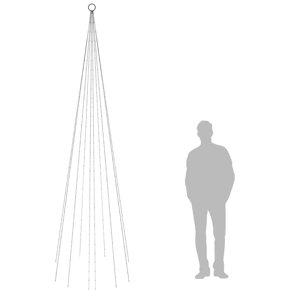 300cm Christmas Tree Flagpole Light with 310 LEDs