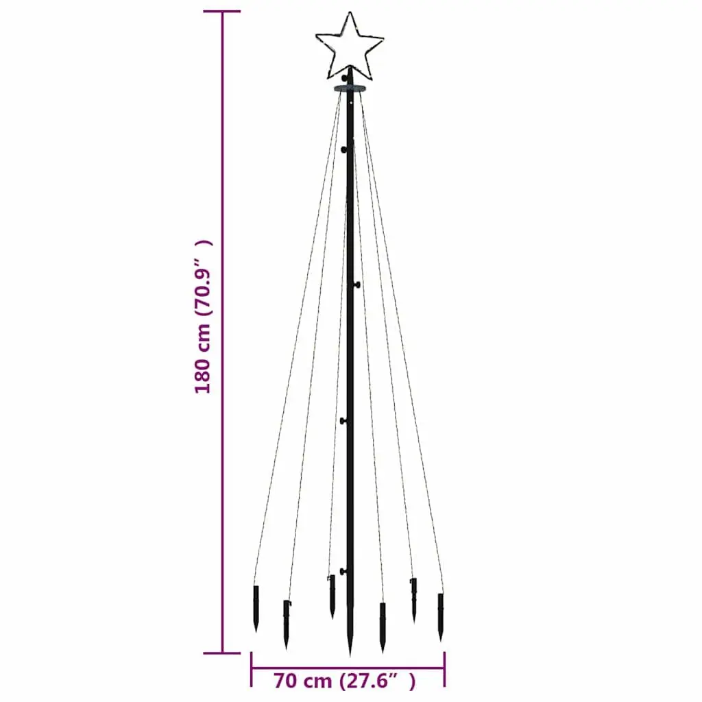 Christmas Tree LED 180cm Blue Spike Base