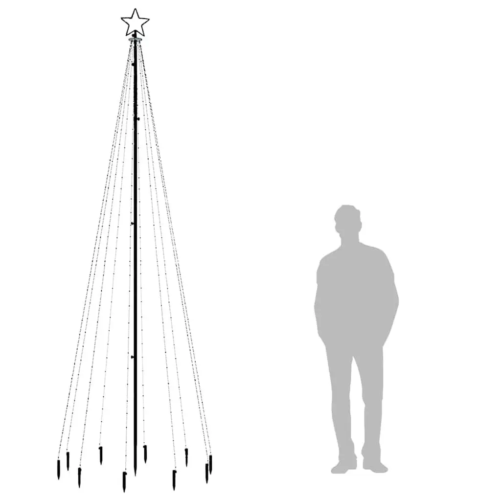 Christmas Tree with Spike and 310 Cold White LEDs
