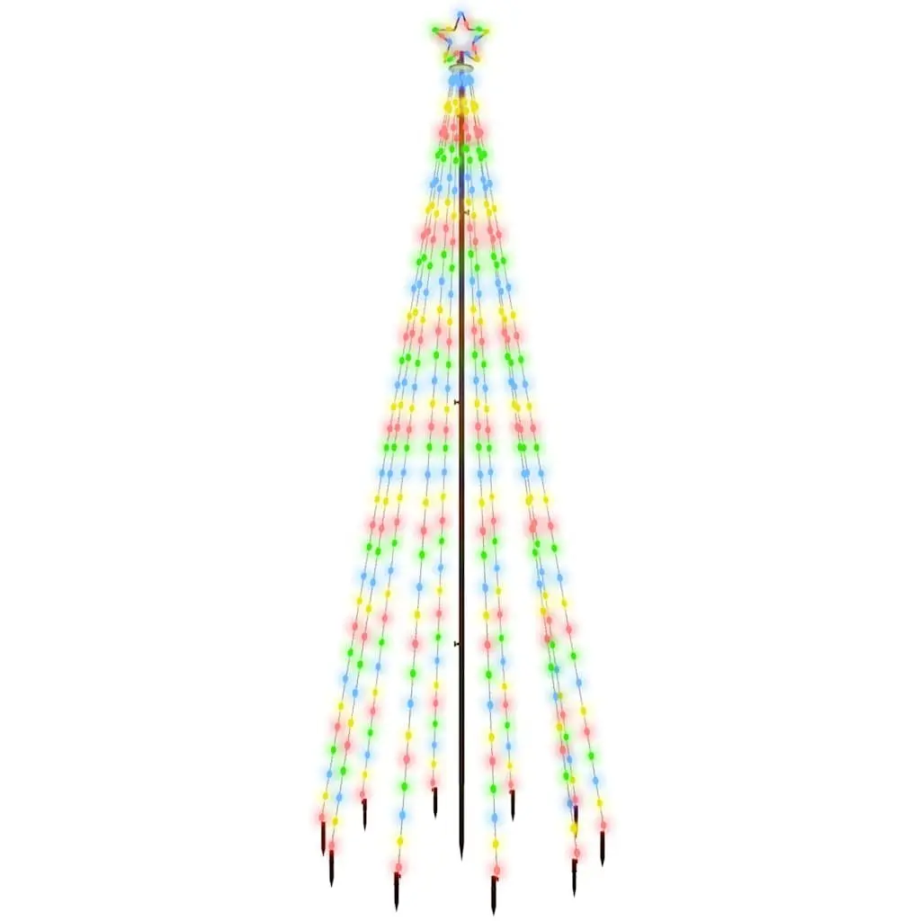 Christmas Tree with Spike 300cm Multicolour 310 LEDs 8 Light Effects Holiday