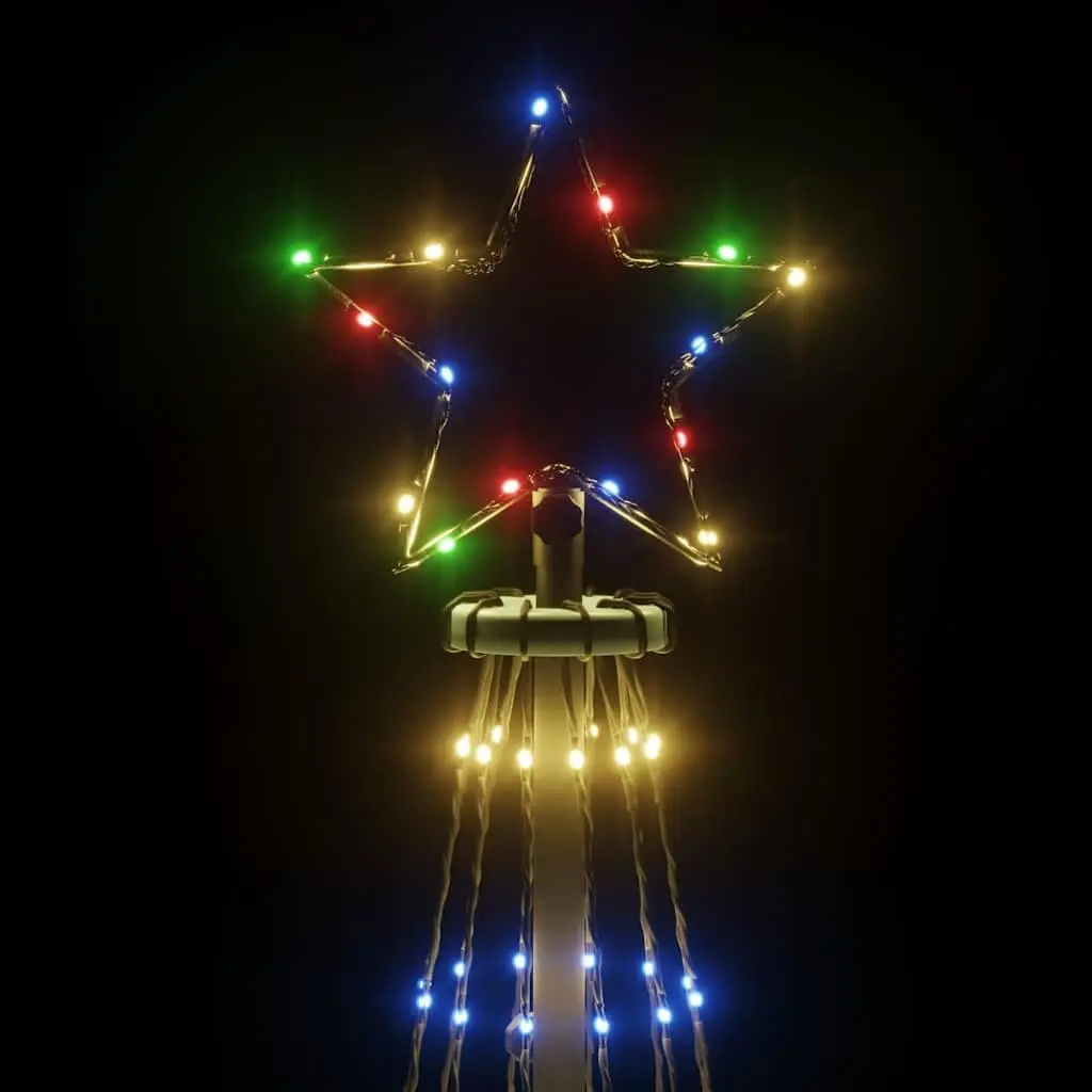 Christmas Tree with Spike 300cm Multicolour 310 LEDs 8 Light Effects Holiday