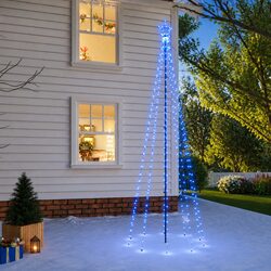 Sturdy Christmas Tree with Spike and 310 Blue LEDs