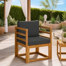 Sturdy Outdoor Sectional Sofa Set in Brown Acacia Wood