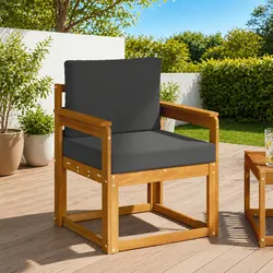 Solid Acacia Wood Outdoor Sectional Sofa Set for Patios