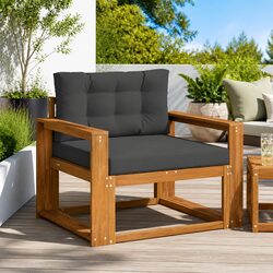 Stylish Outdoor Middle Sofa Section in Solid Wood