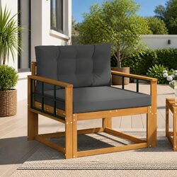 Middle Sofa Section in Solid Acacia Wood for Patios