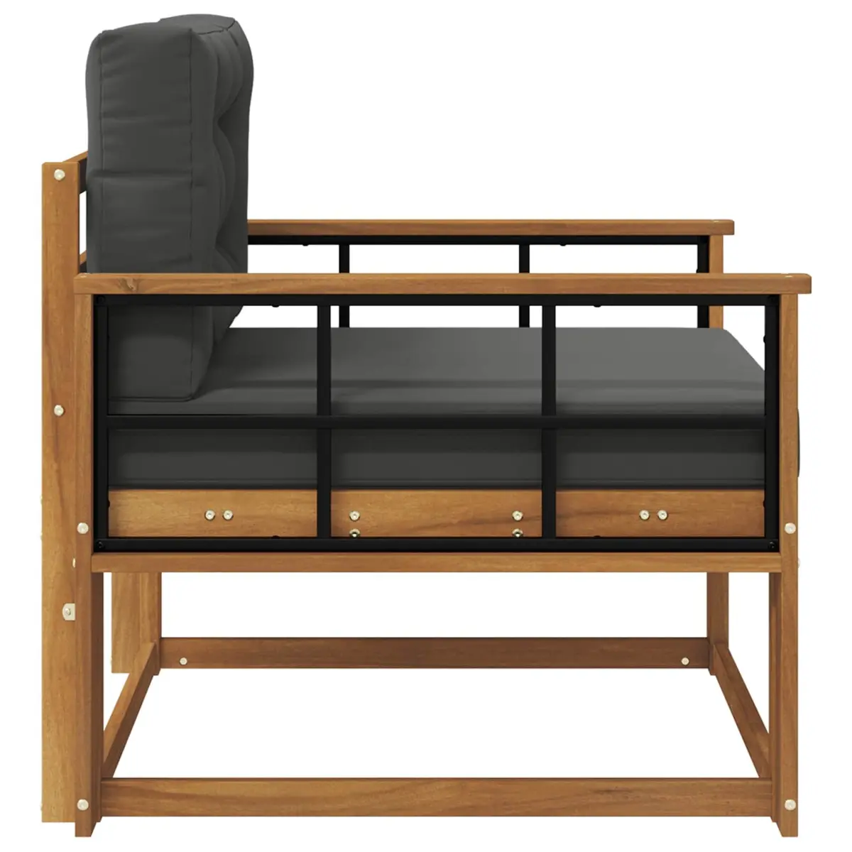 Middle Sofa Section in Solid Acacia Wood for Patios