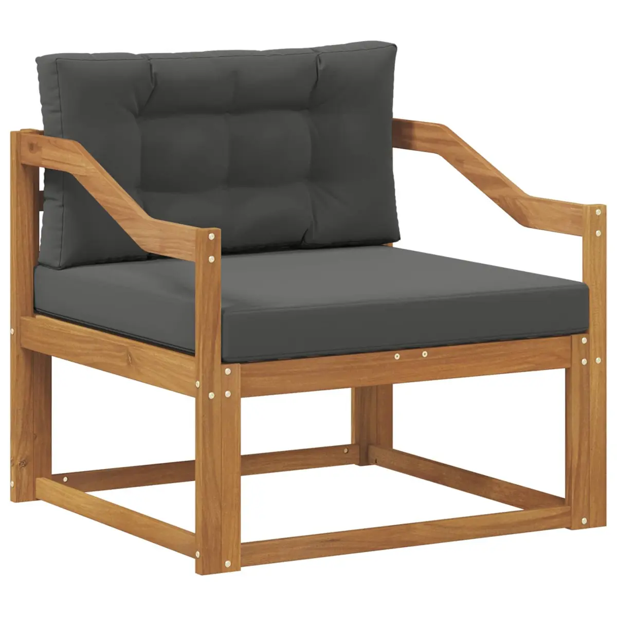 Solid Acacia Wood Middle Sofa Section for Outdoors