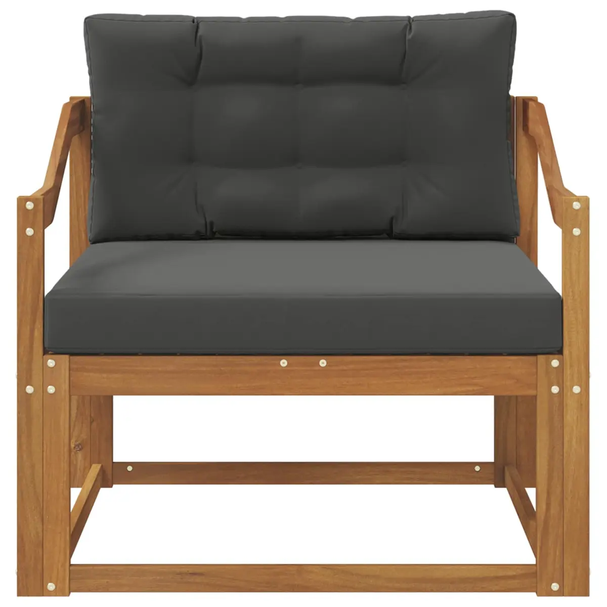 Solid Acacia Wood Middle Sofa Section for Outdoors