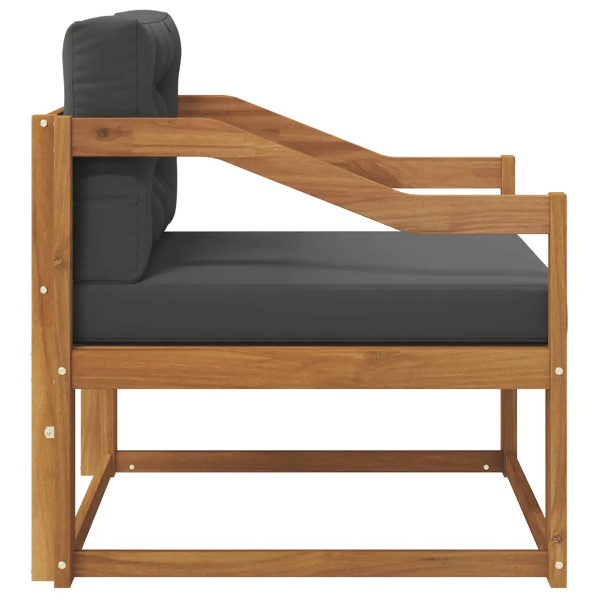 Solid Acacia Wood Middle Sofa Section for Outdoors