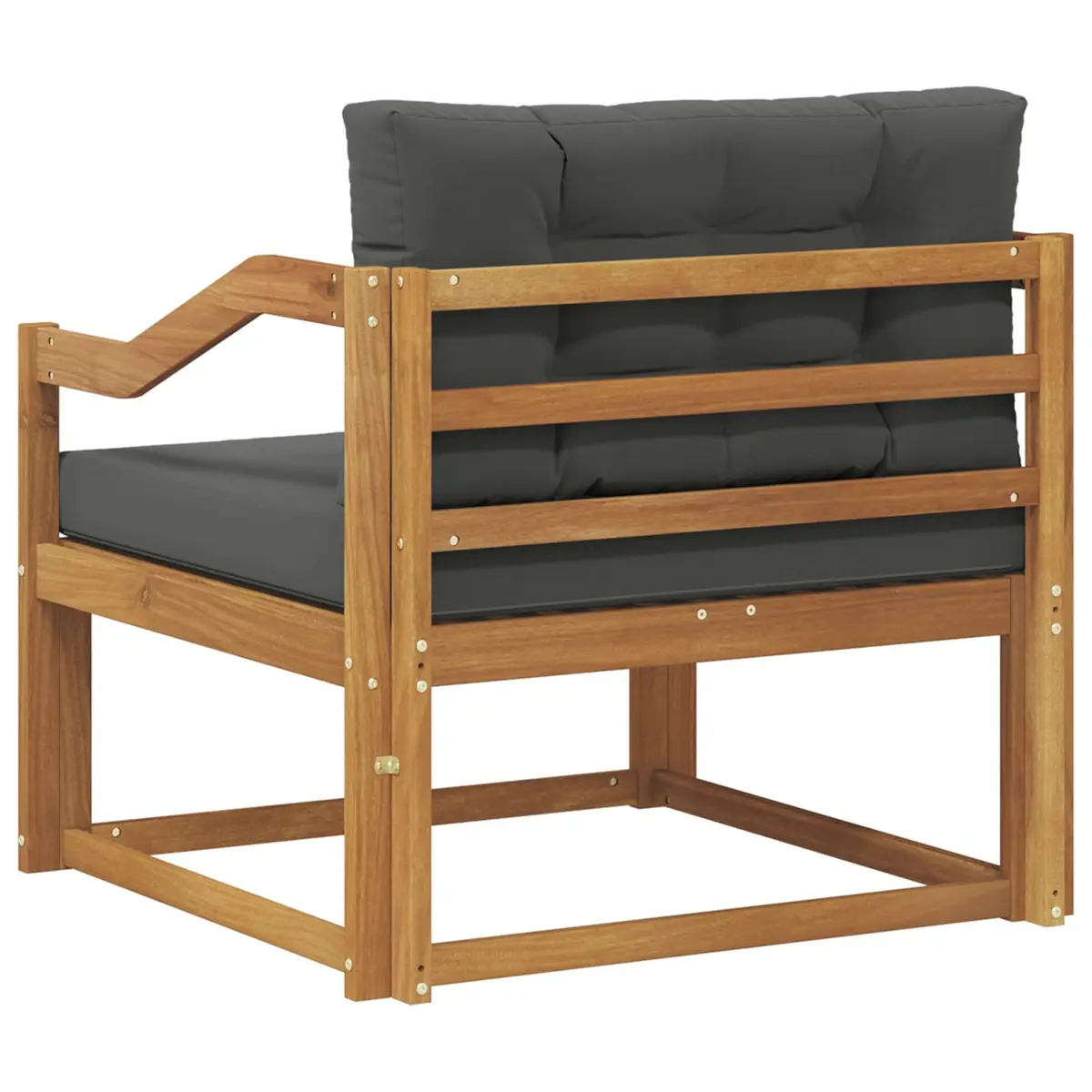 Solid Acacia Wood Middle Sofa Section for Outdoors