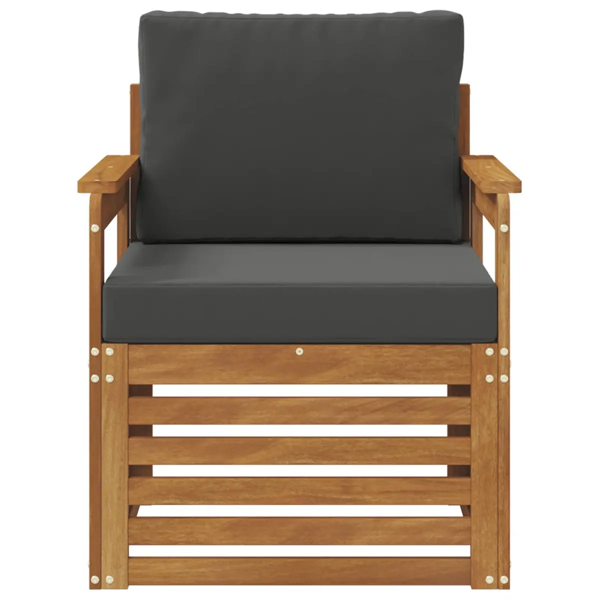 Outdoor Sectional Sofa Set in Brown Wood