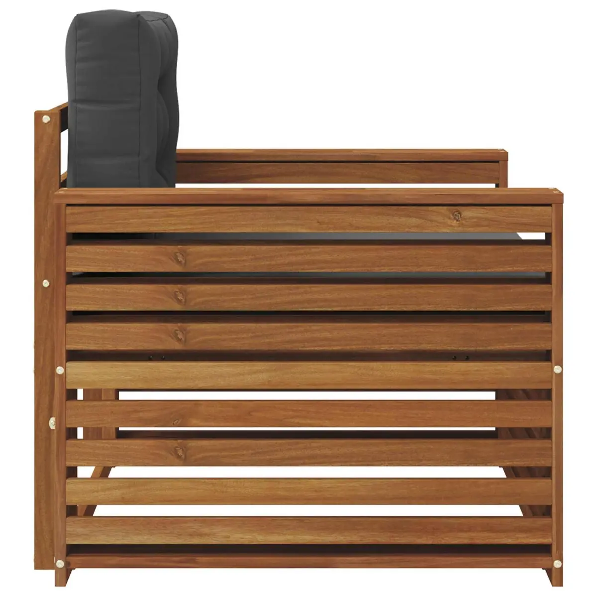 Brown Solid Wood Outdoor Sectional Sofa Unit