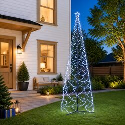 Illuminated Christmas Cone Tree 500cm Tall with 1400 LEDs