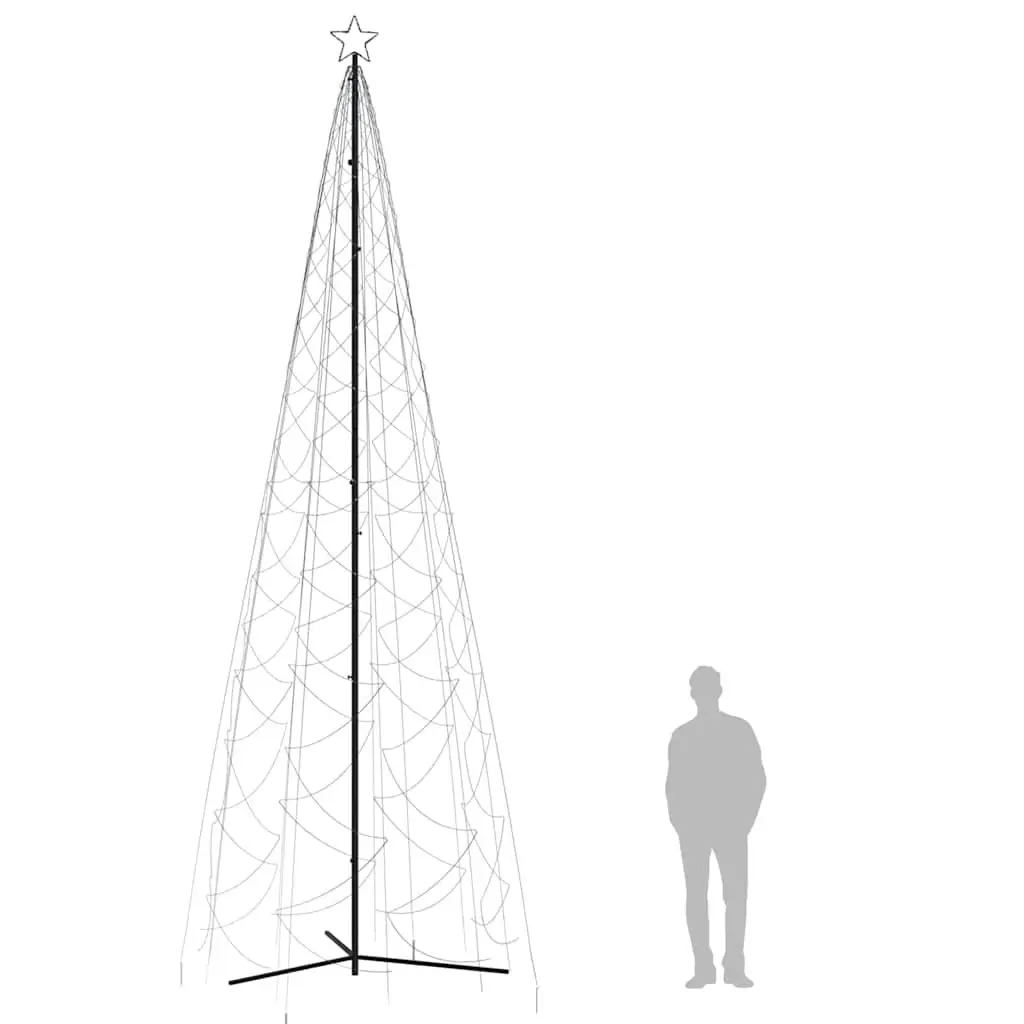 Christmas Cone Tree LED 500cm Tall 160cm Wide Cold White