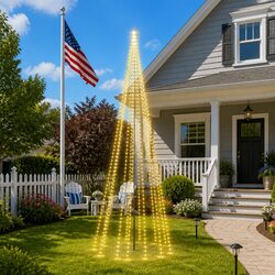 LED Christmas Tree for Flagpoles 500cm 732 Warm White Lights