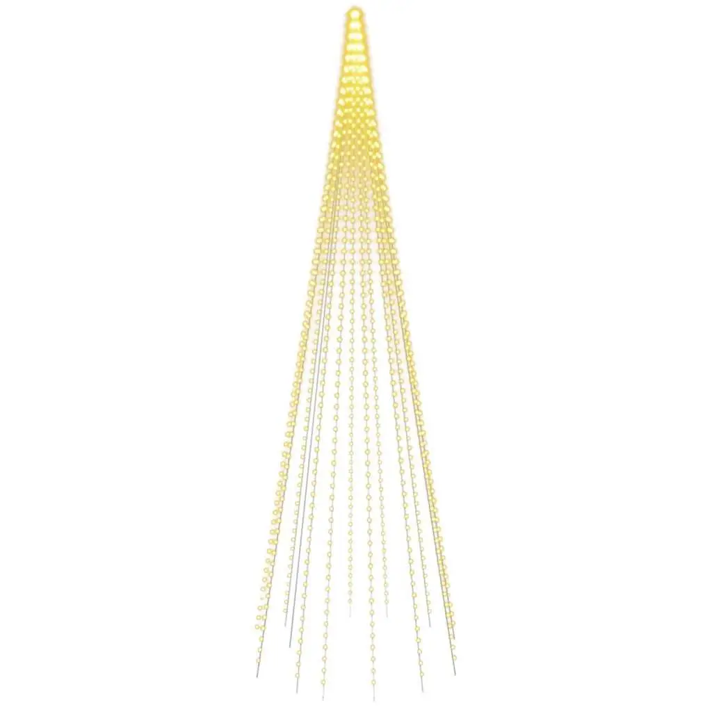 LED Christmas Tree 500cm Warm White 732 LEDs 8 Effects