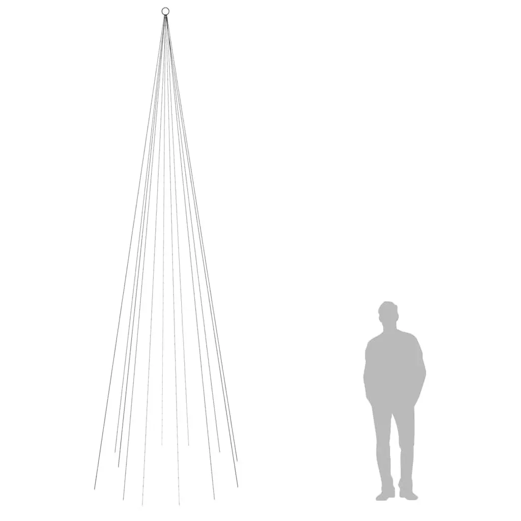 LED Christmas Tree 500cm Warm White 732 LEDs 8 Effects
