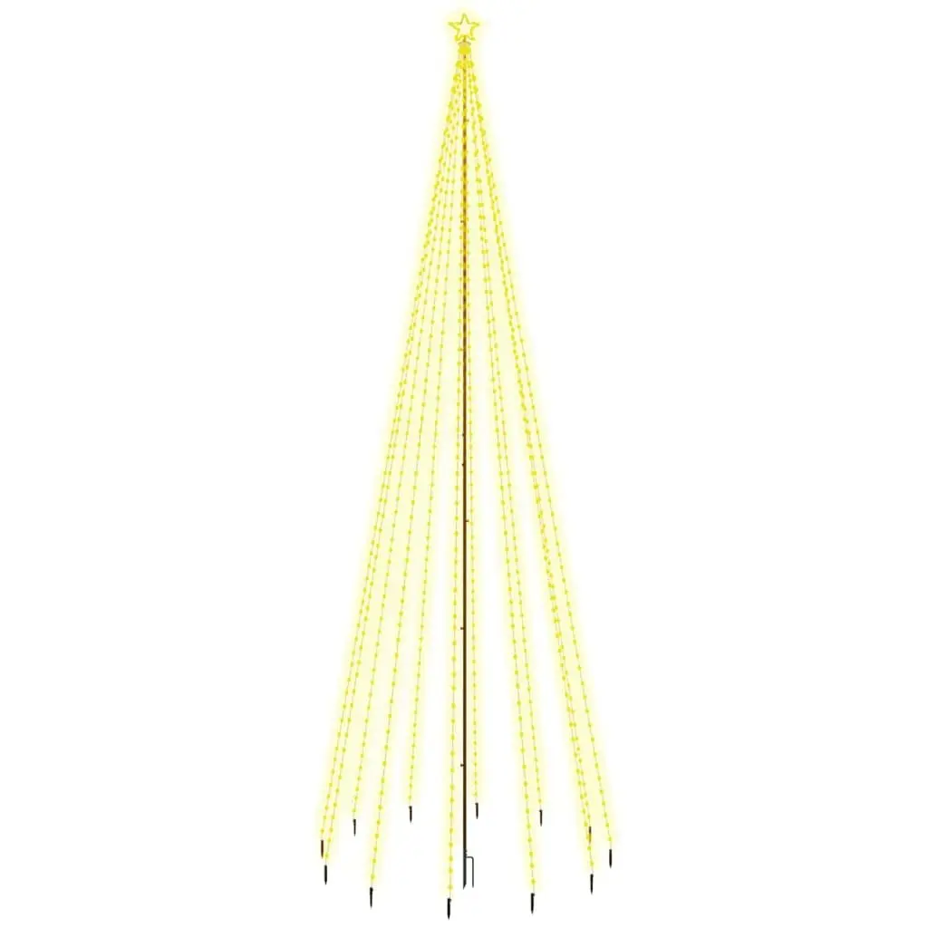 Christmas Tree with Spike 500cm White Warm White LEDs 8 Light Effects