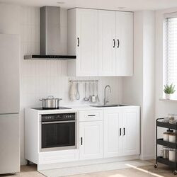 PORTO 5 Piece High Gloss White Kitchen Storage Unit