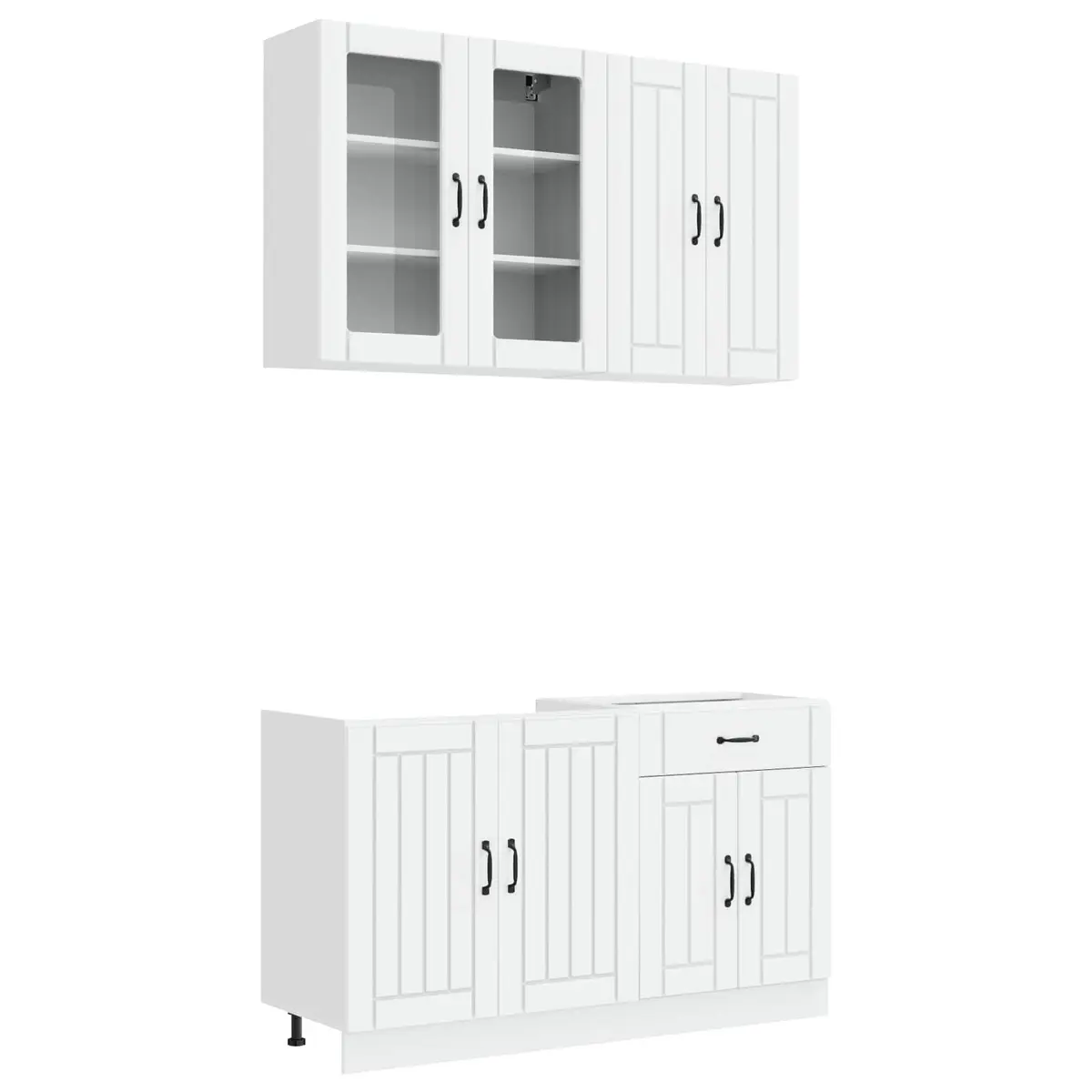 4 Piece Kitchen Cabinet Unit in White