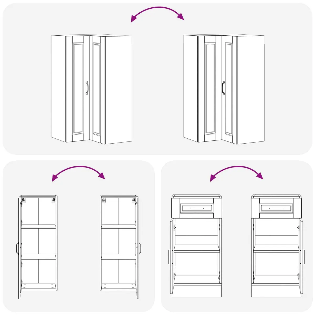 Kitchen Unit Engineered Wood 8 Piece White Cabinet Storage Furniture