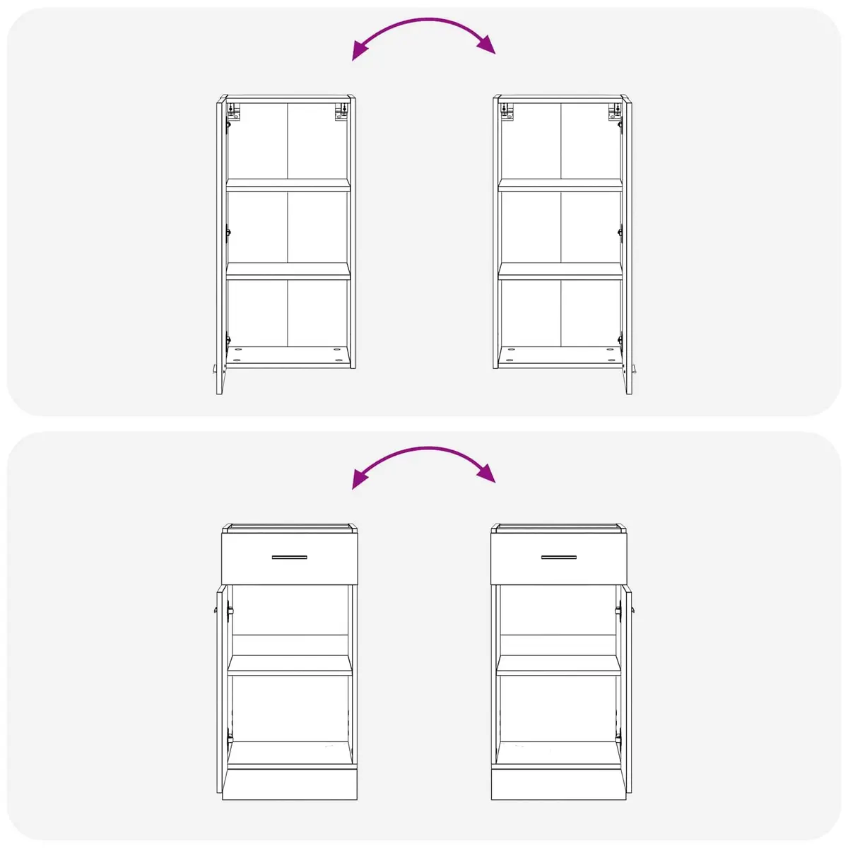 8-Piece White Kitchen Cabinet Set with Durable Build