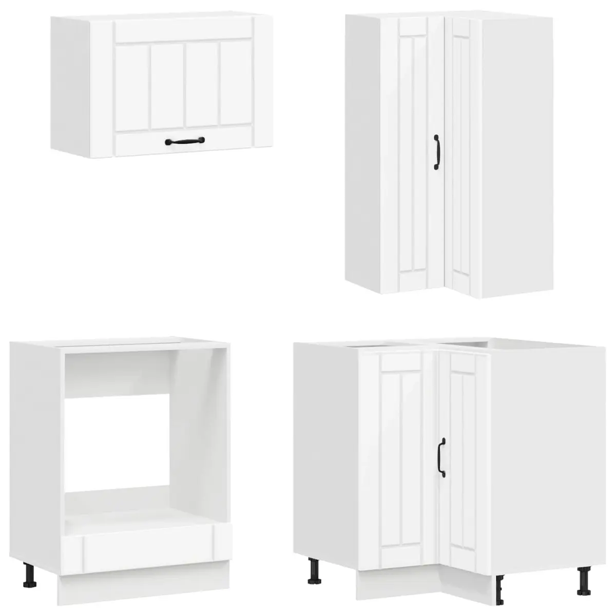 8 Piece White Kitchen Storage Unit in Engineered Wood