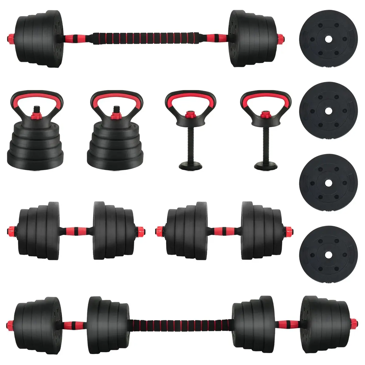 Adjustable 4-in-1 Dumbbell Set 40kg for Home Workouts