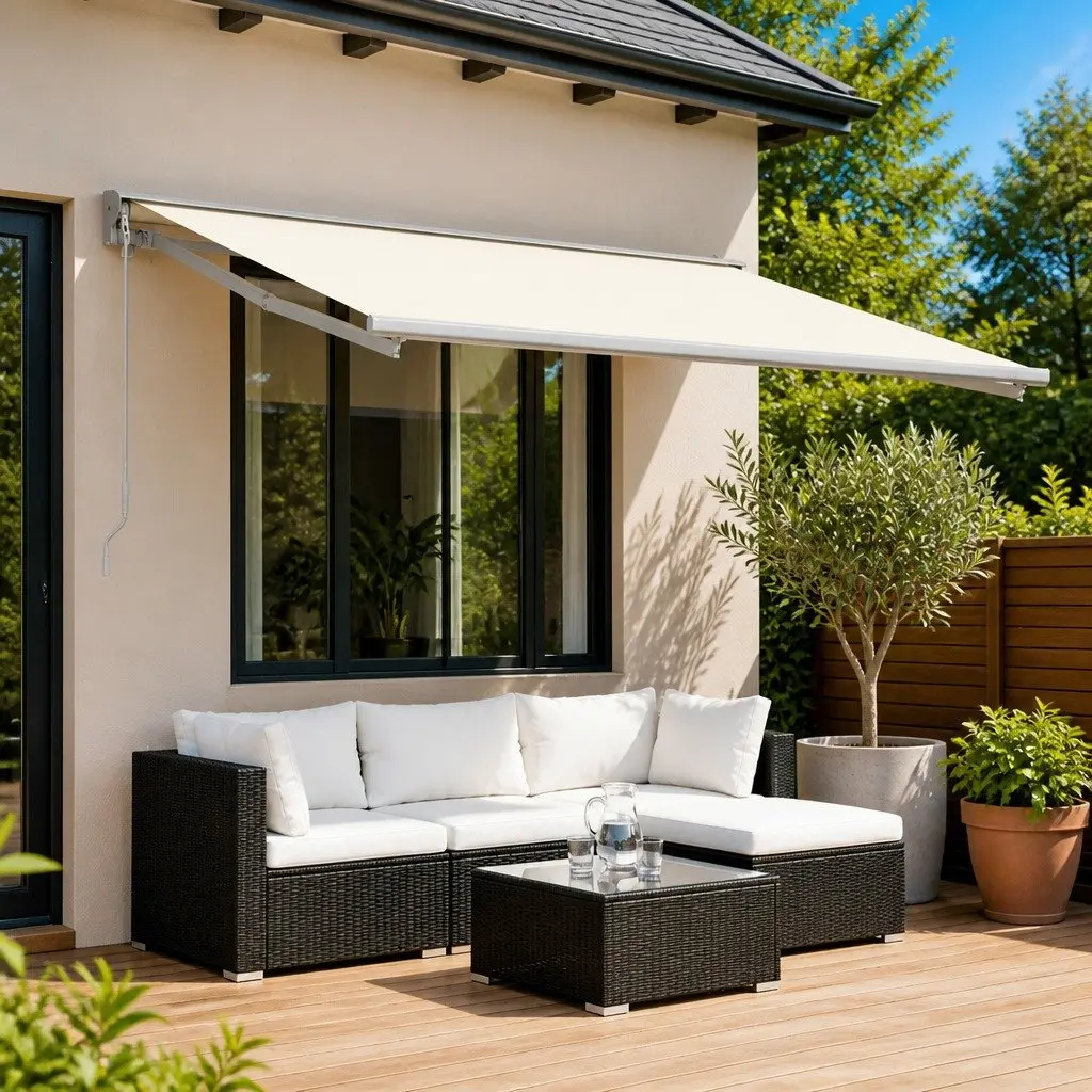 Awning Replacement Fabric Polyester 500 x 350 cm Cream