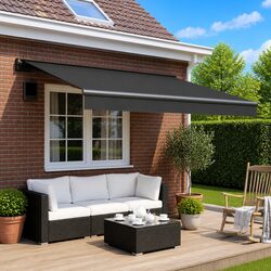 Premium Awning Fabric in Anthracite 350 x 250 cm