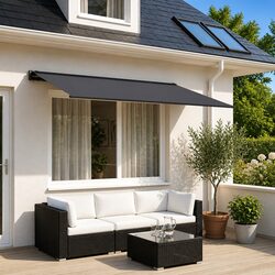 Awning Replacement Fabric Anthracite 450 x 300 cm Outdoor Shade Polyester