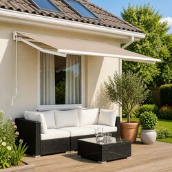 High-Quality Beige Awning Replacement Fabric 400 x 300 cm