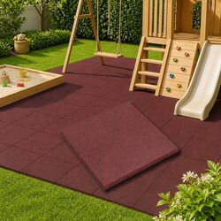 Premium Red Fall Protection Tiles 12 pcs 50 x 50 cm