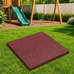 Durable Red Fall Protection Tiles 18 pcs 50 x 50 cm