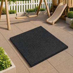 High-Density Rubber Fall Protection Tiles for Outdoor Use