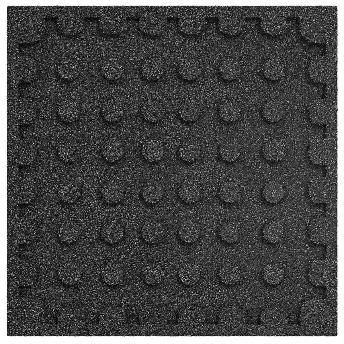 Fall Protection Tiles Rubber 50 x 50 cm Black