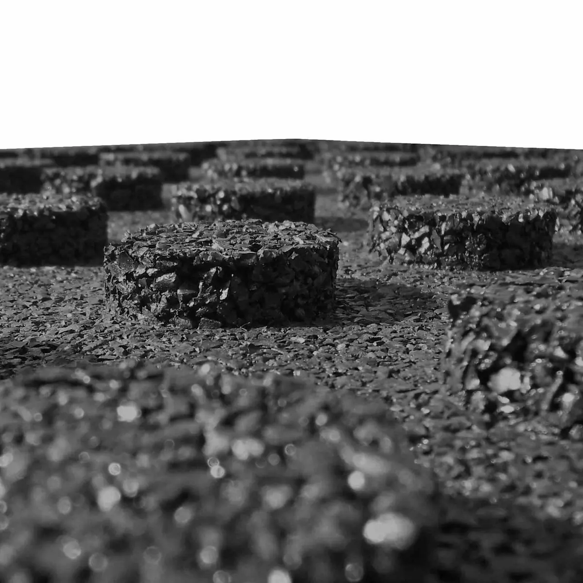 Fall Protection Tiles Rubber 50 x 50 cm Black