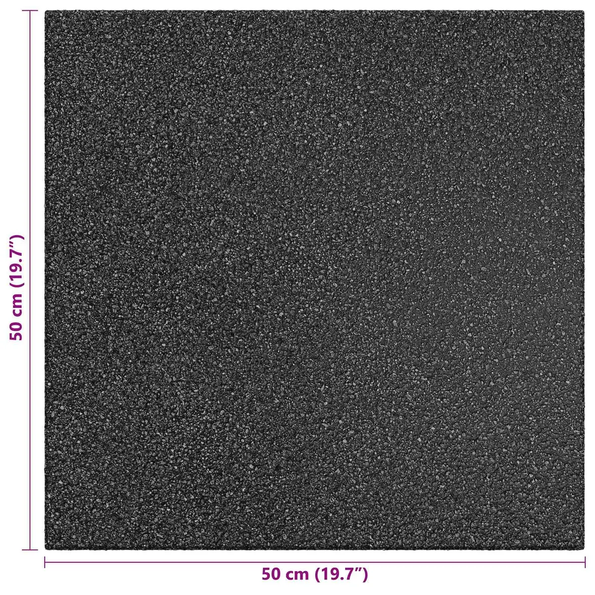 Fall Protection Tiles Rubber 50 x 50 cm Black