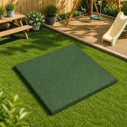 Premium Green Fall Protection Tiles 12 pcs 50 x 50 cm