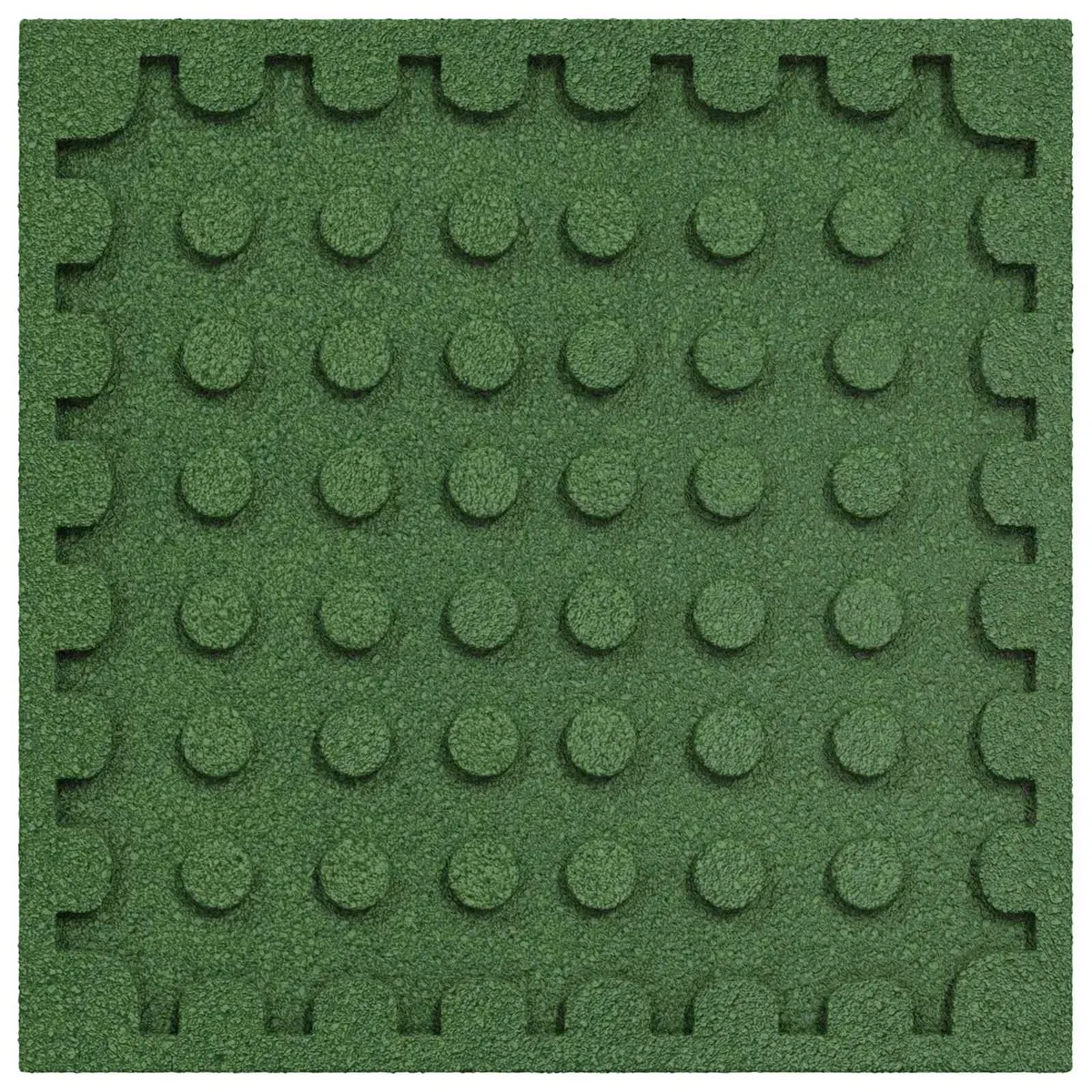 Rubber Garden Flooring Tiles 50x50cm Green 12 Piece Fall Protection Outdoor