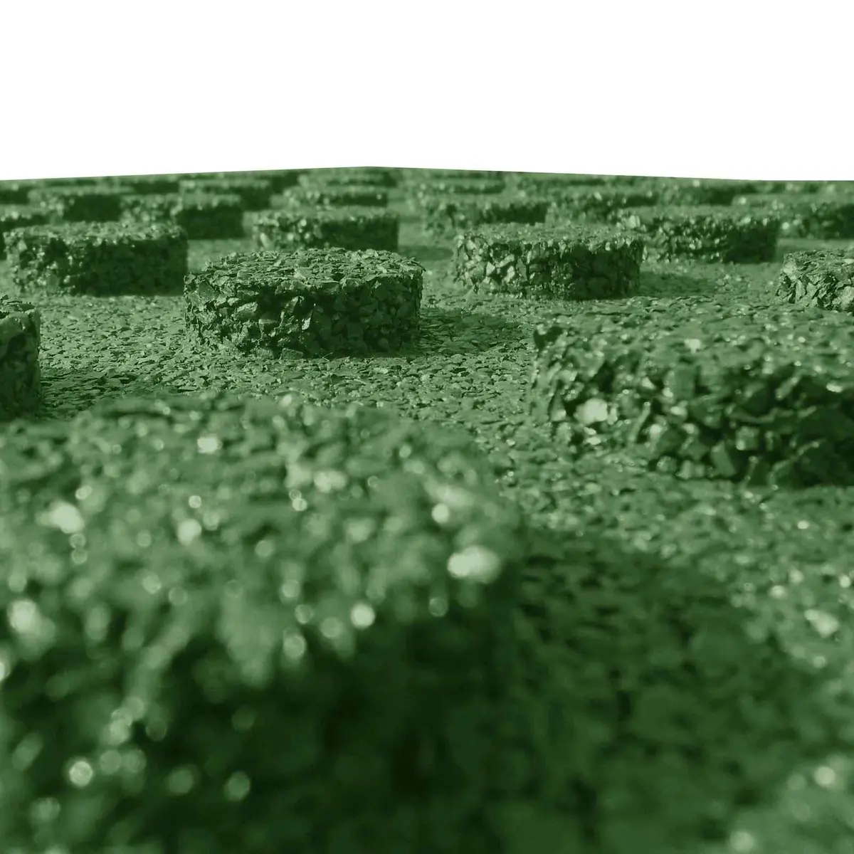 Rubber Garden Flooring Tiles 50x50cm Green 12 Piece Fall Protection Outdoor