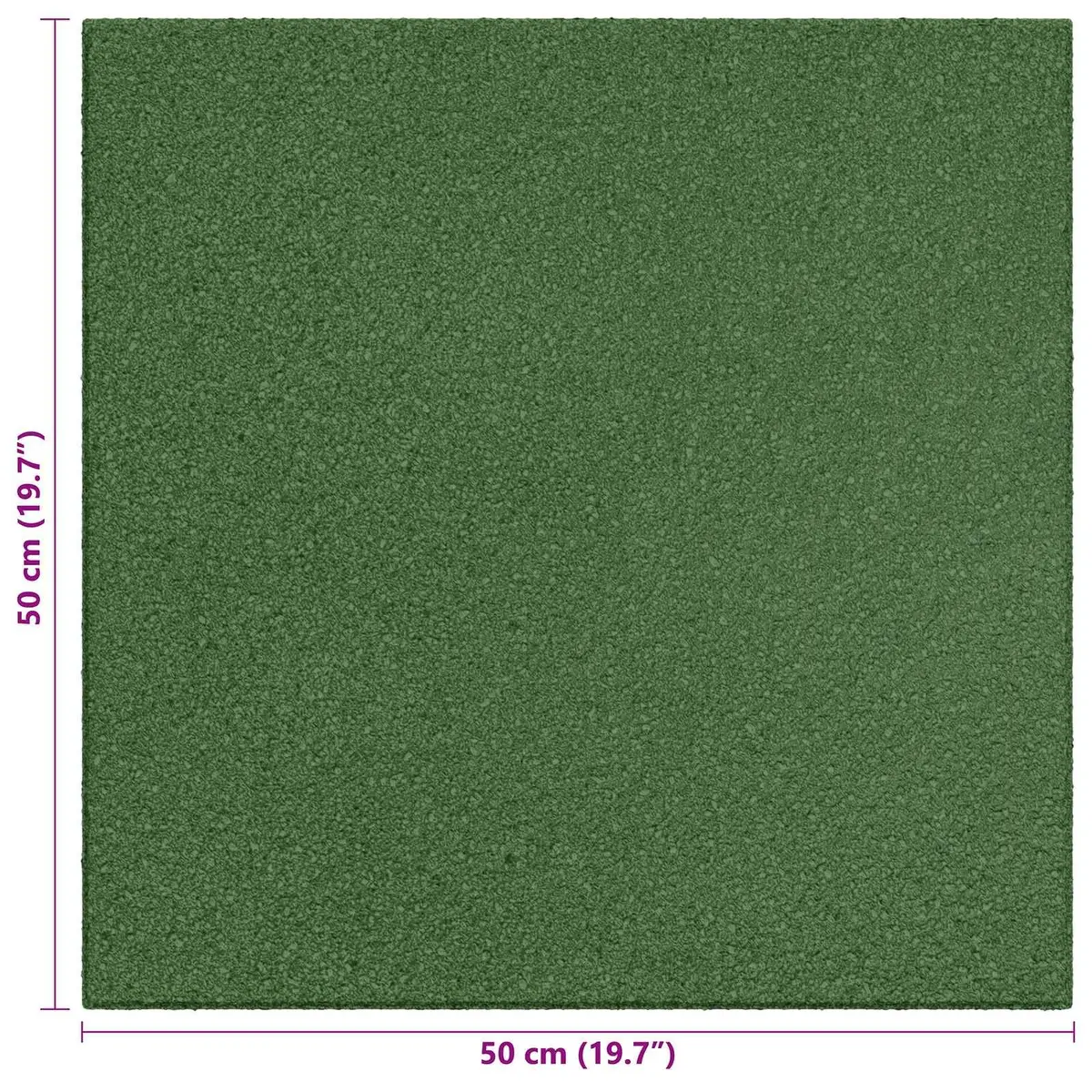 Rubber Garden Flooring Tiles 50x50cm Green 12 Piece Fall Protection Outdoor