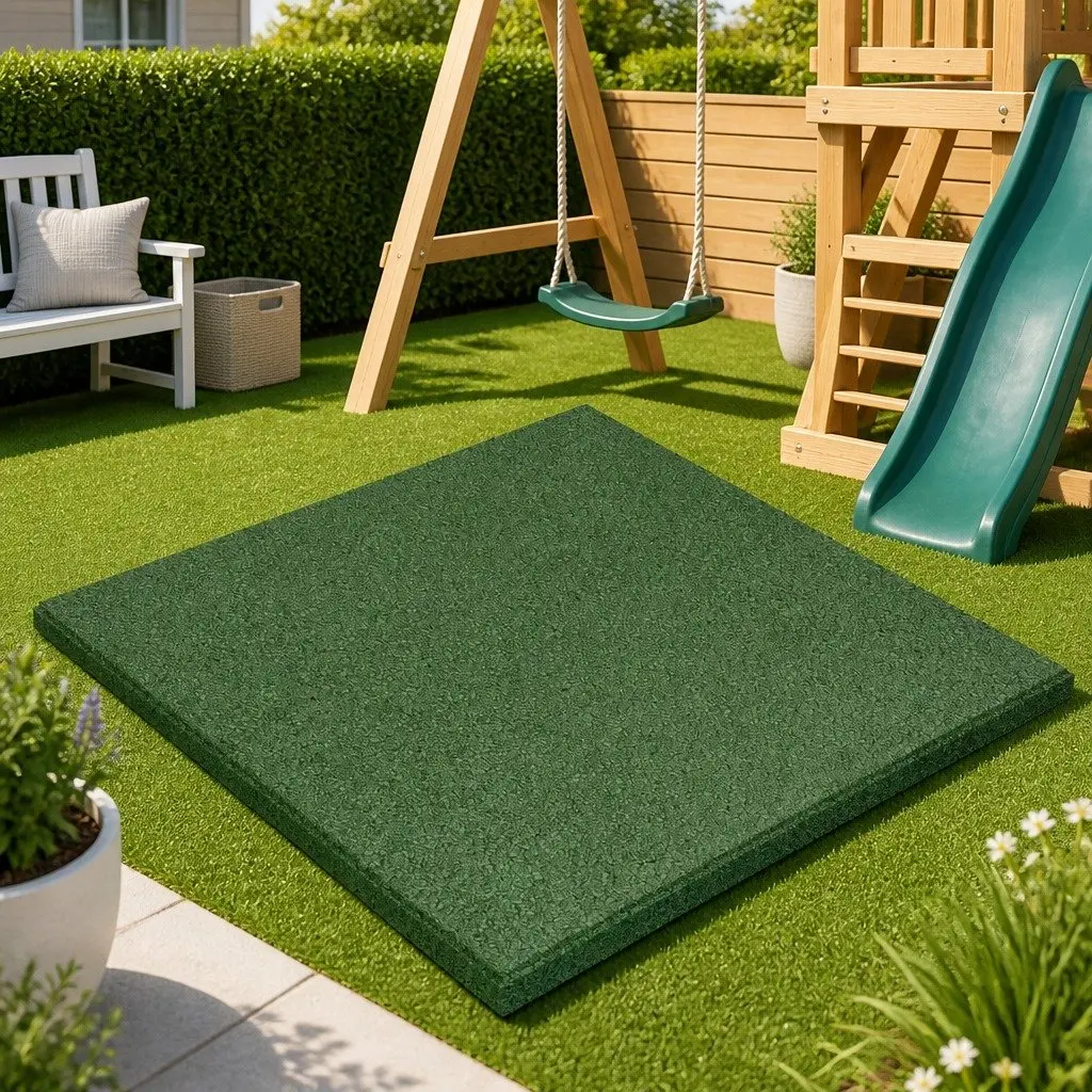 18 pcs Green Fall Protection Tiles 50 x 50 cm