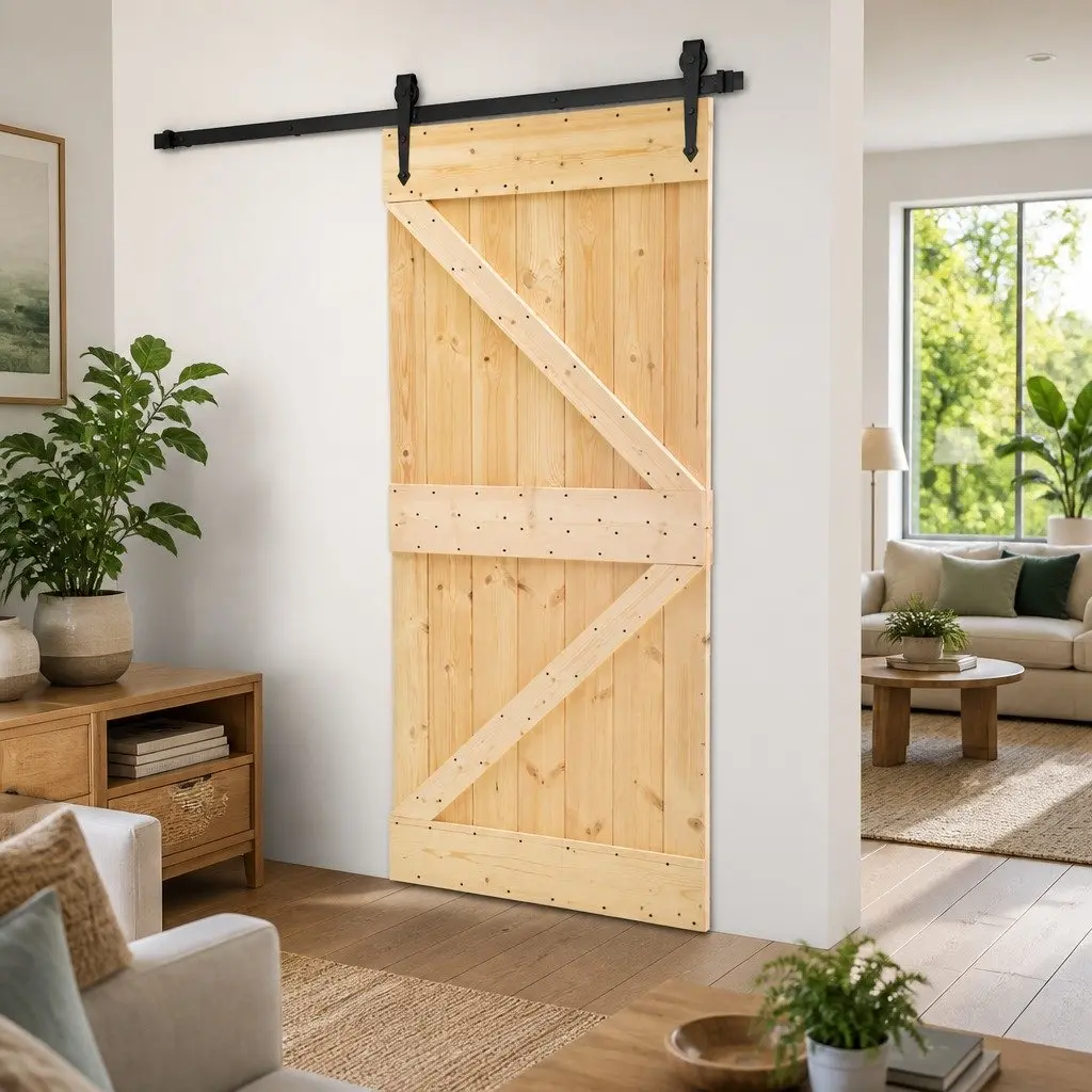 Solid Pine Wood Sliding Door 80 x 210 cm