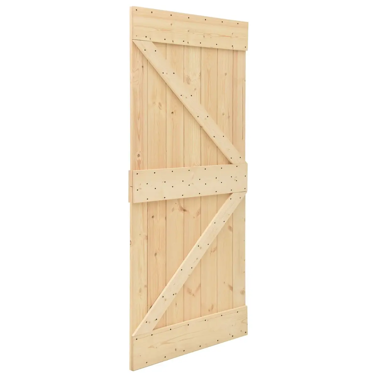 Solid Pine Wood Sliding Door Room Divider, 2 pcs