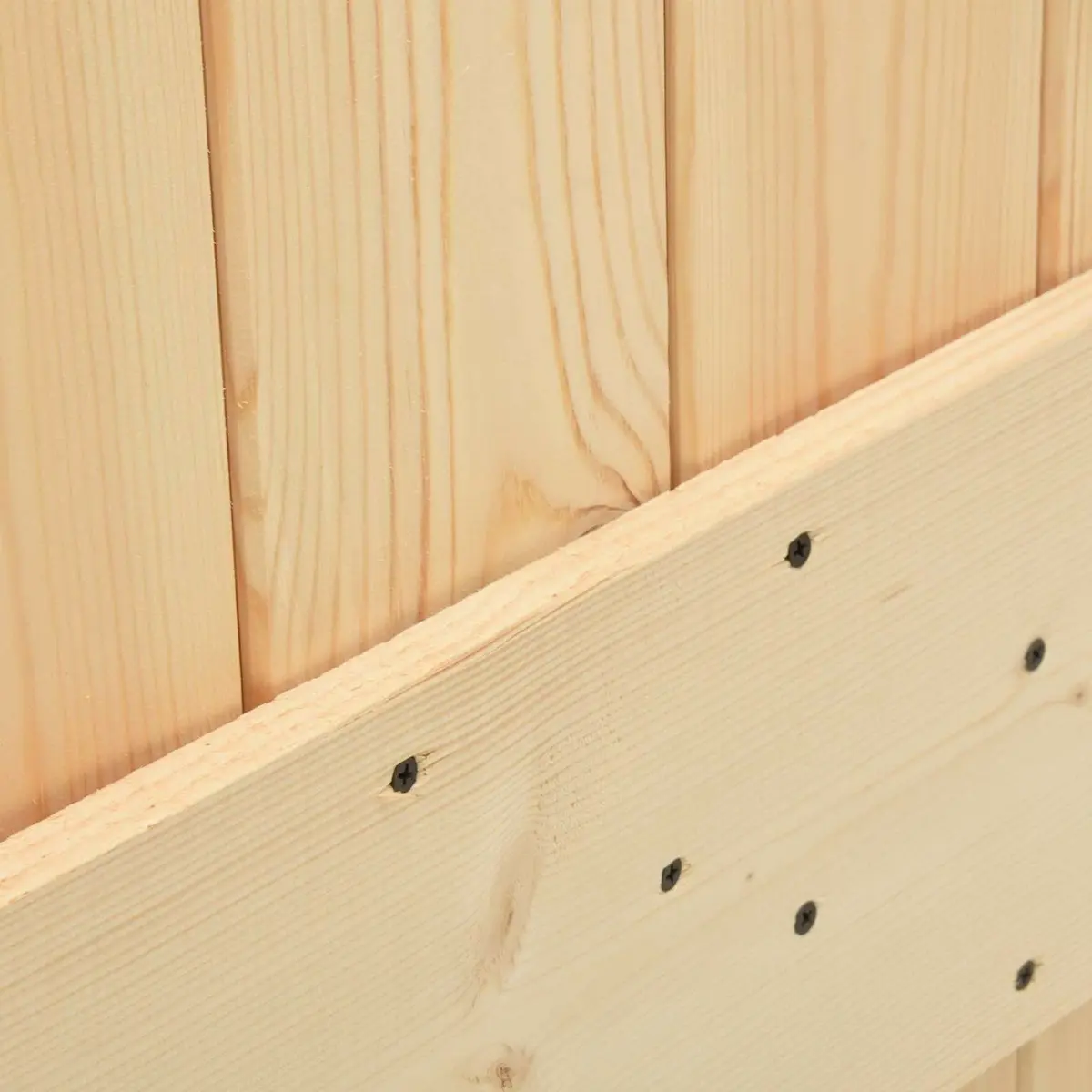 Solid Pine Wood Sliding Door Set, 80 x 210 cm