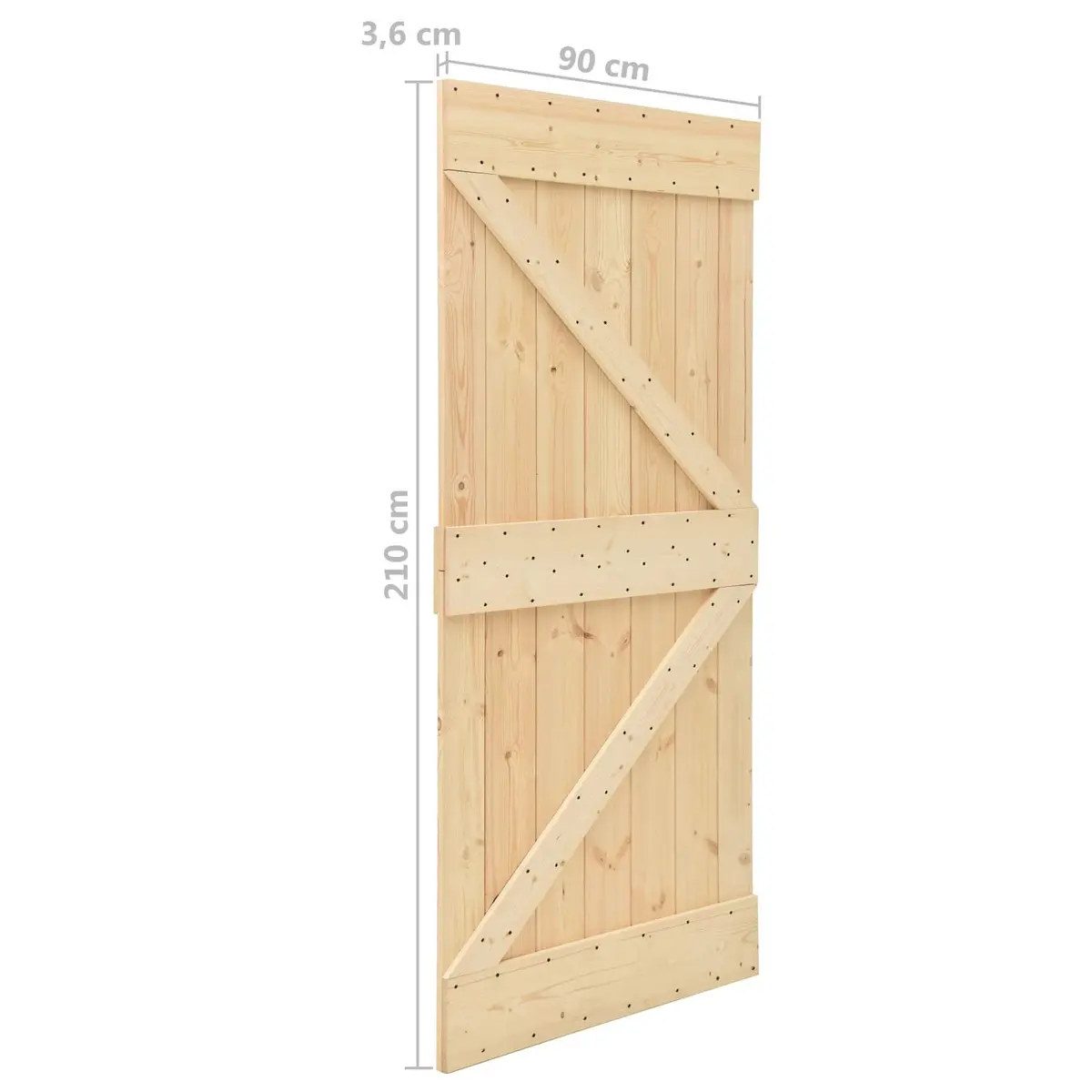 Solid Pine Wood Sliding Door Room Divider